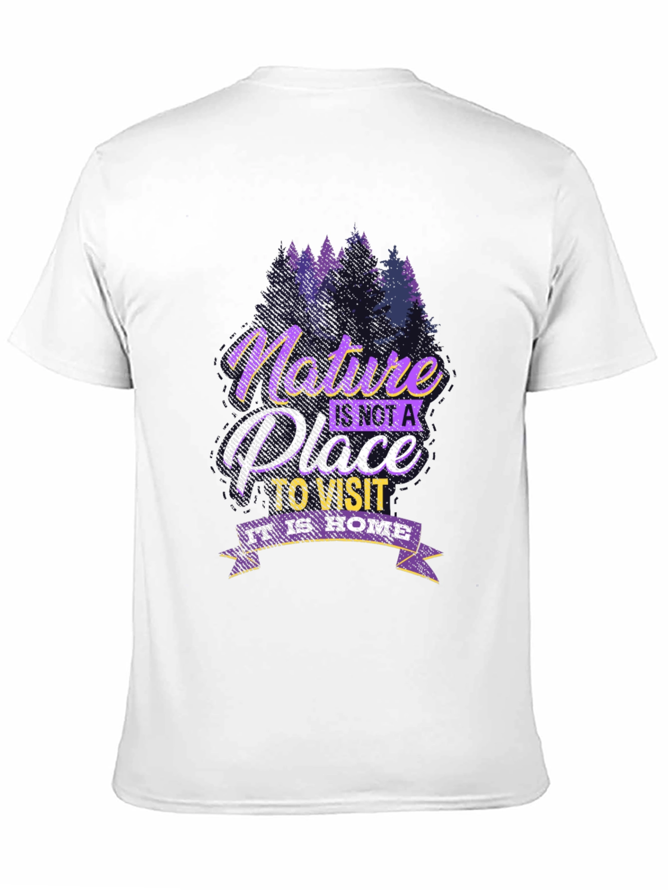 Nature is Home Graphic Tee - Black Cotton Shirt