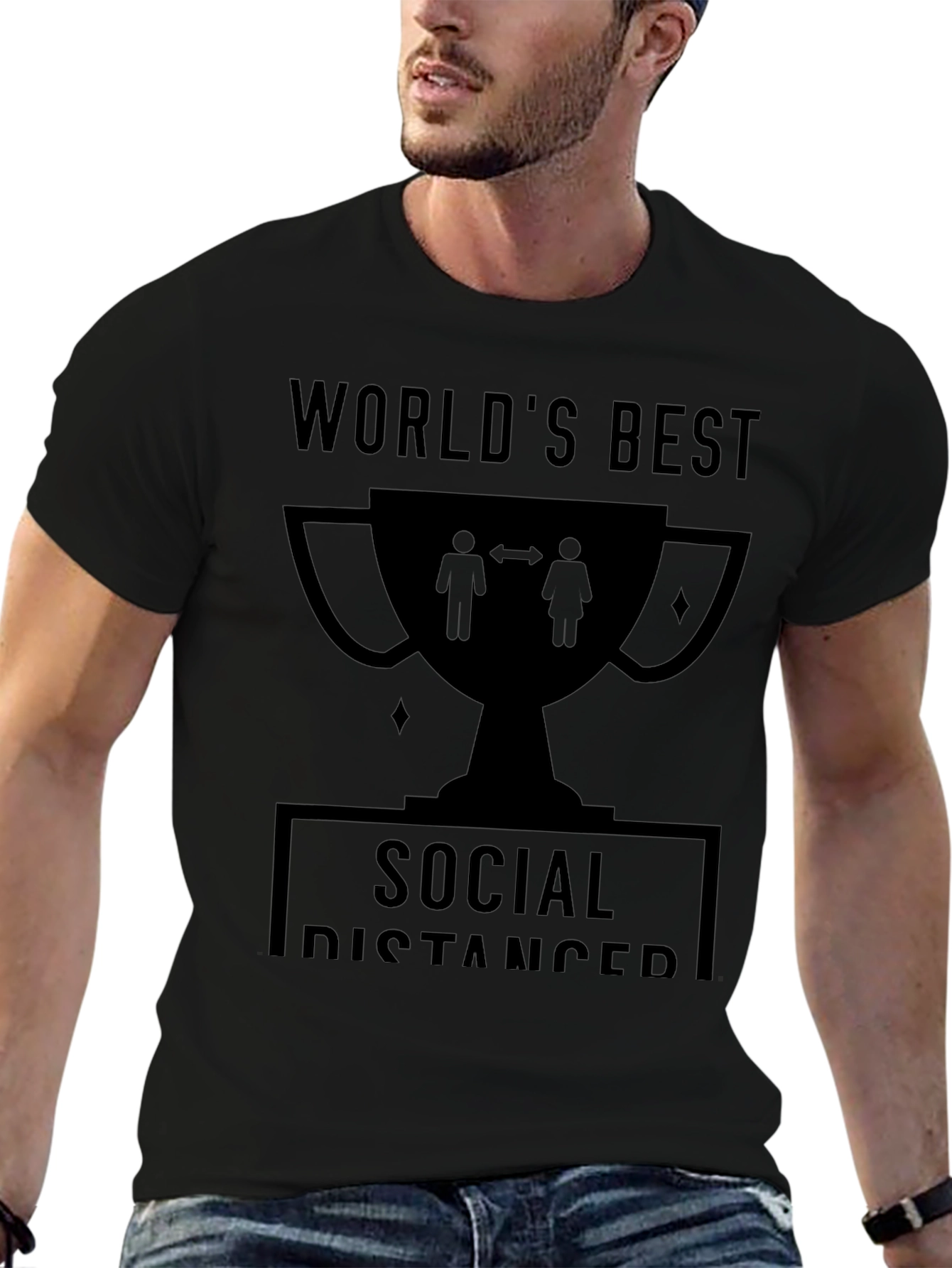 Worlds Best Social Distancer Graphic T-Shirt
