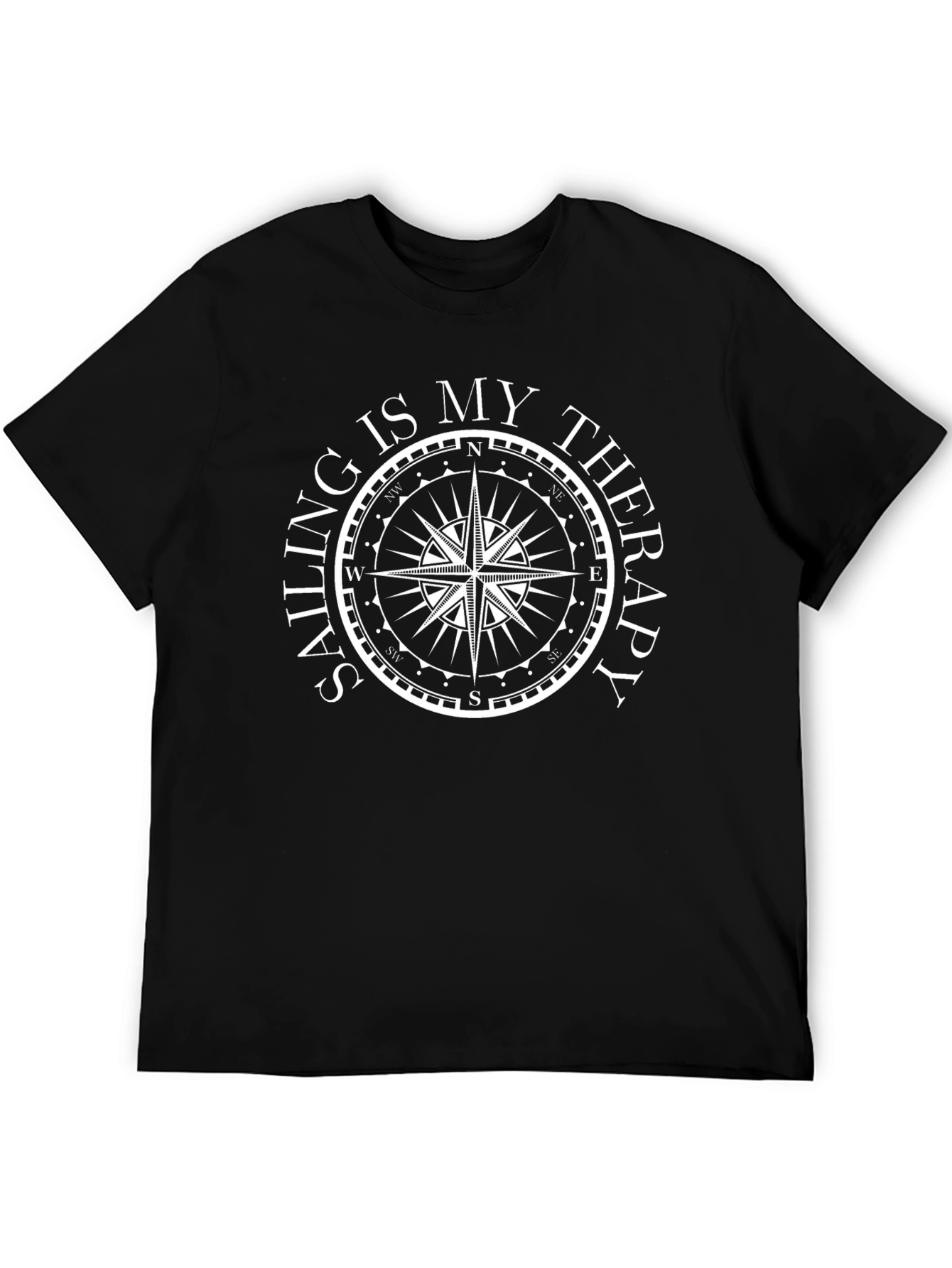 Sailing Is My Therapy Compass Graphic T-Shirt