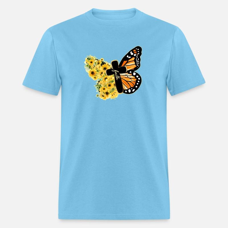 Faith Cross Sunflower Butterfly Christian