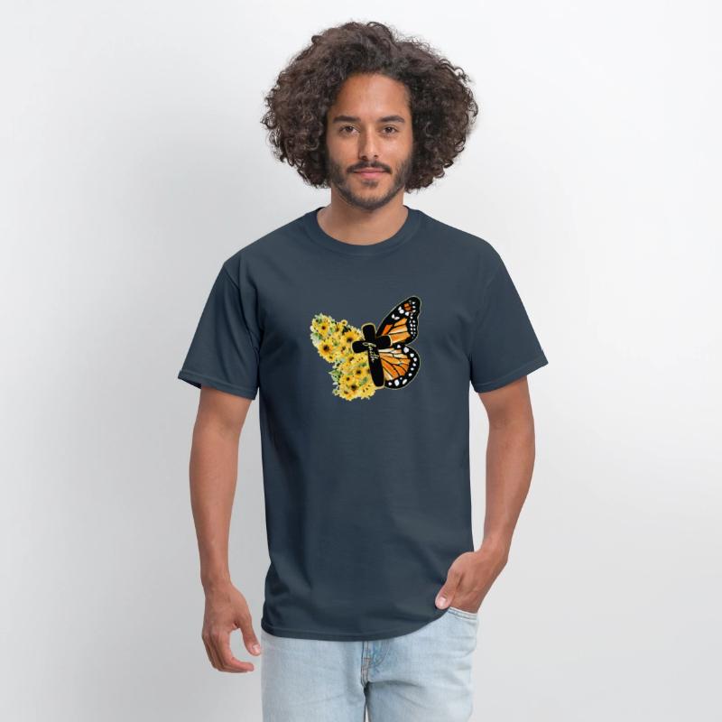 Faith Cross Sunflower Butterfly Christian