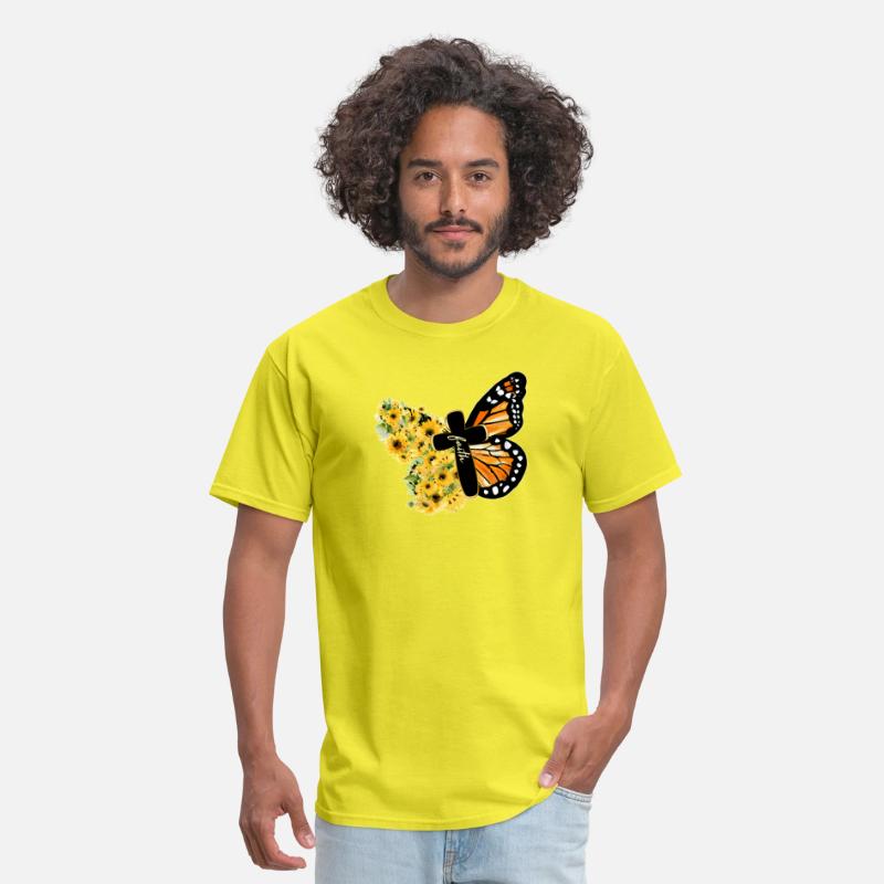 Faith Cross Sunflower Butterfly Christian