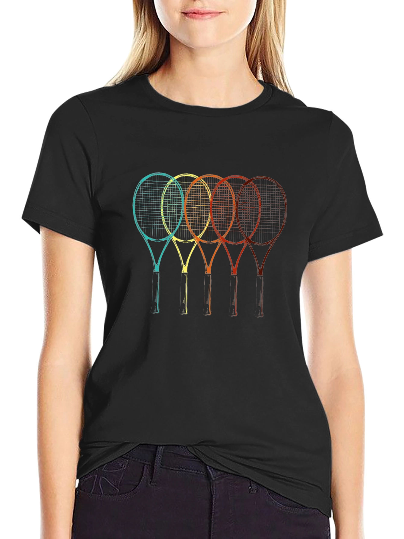 Retro Tennis Rackets Graphic Tee