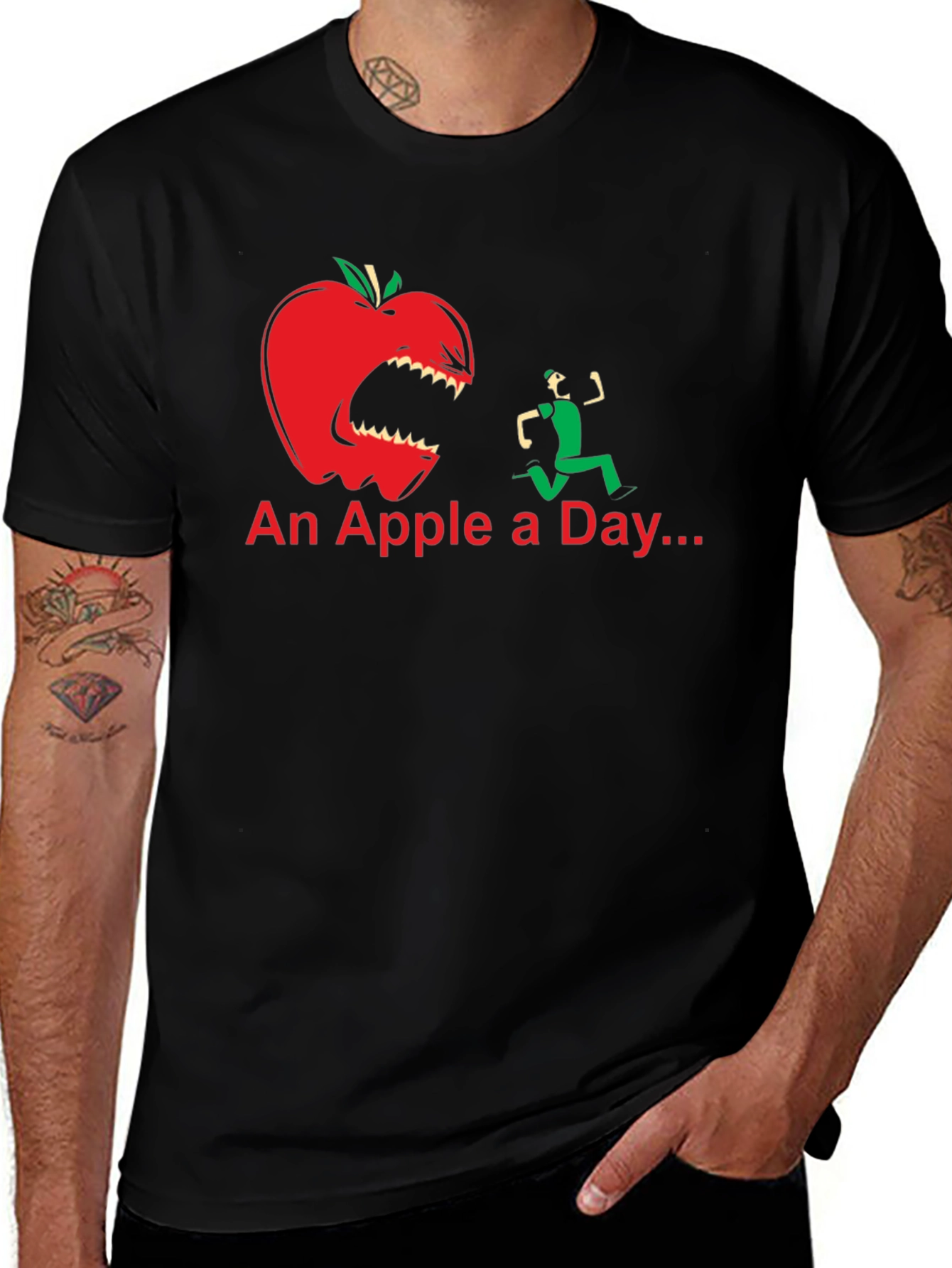 An Apple a Day Funny Graphic T-Shirt