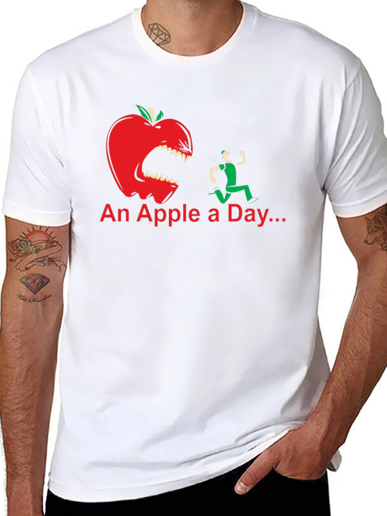 An Apple a Day Funny Graphic T-Shirt