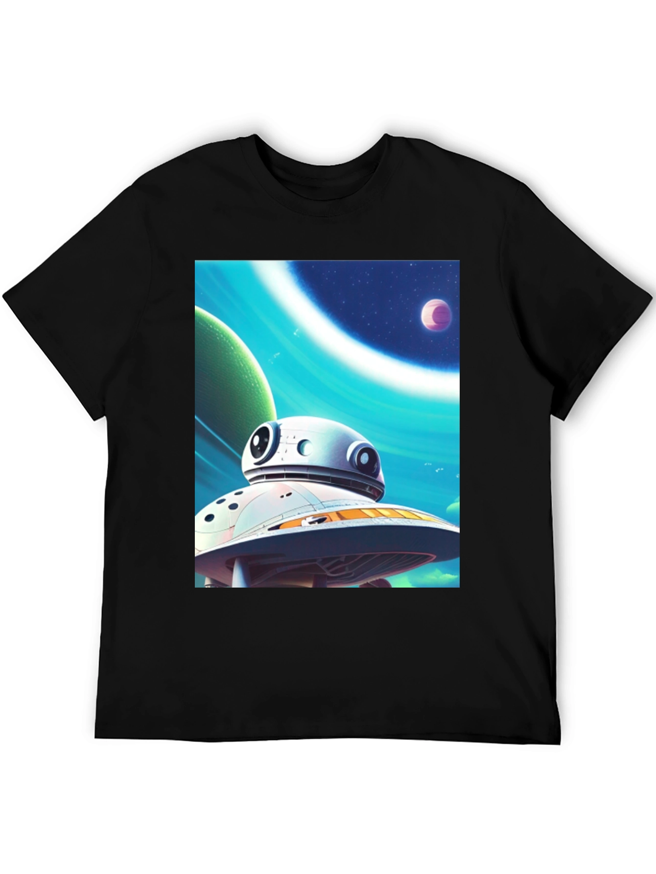 Sci-Fi Space Station Graphic Tee