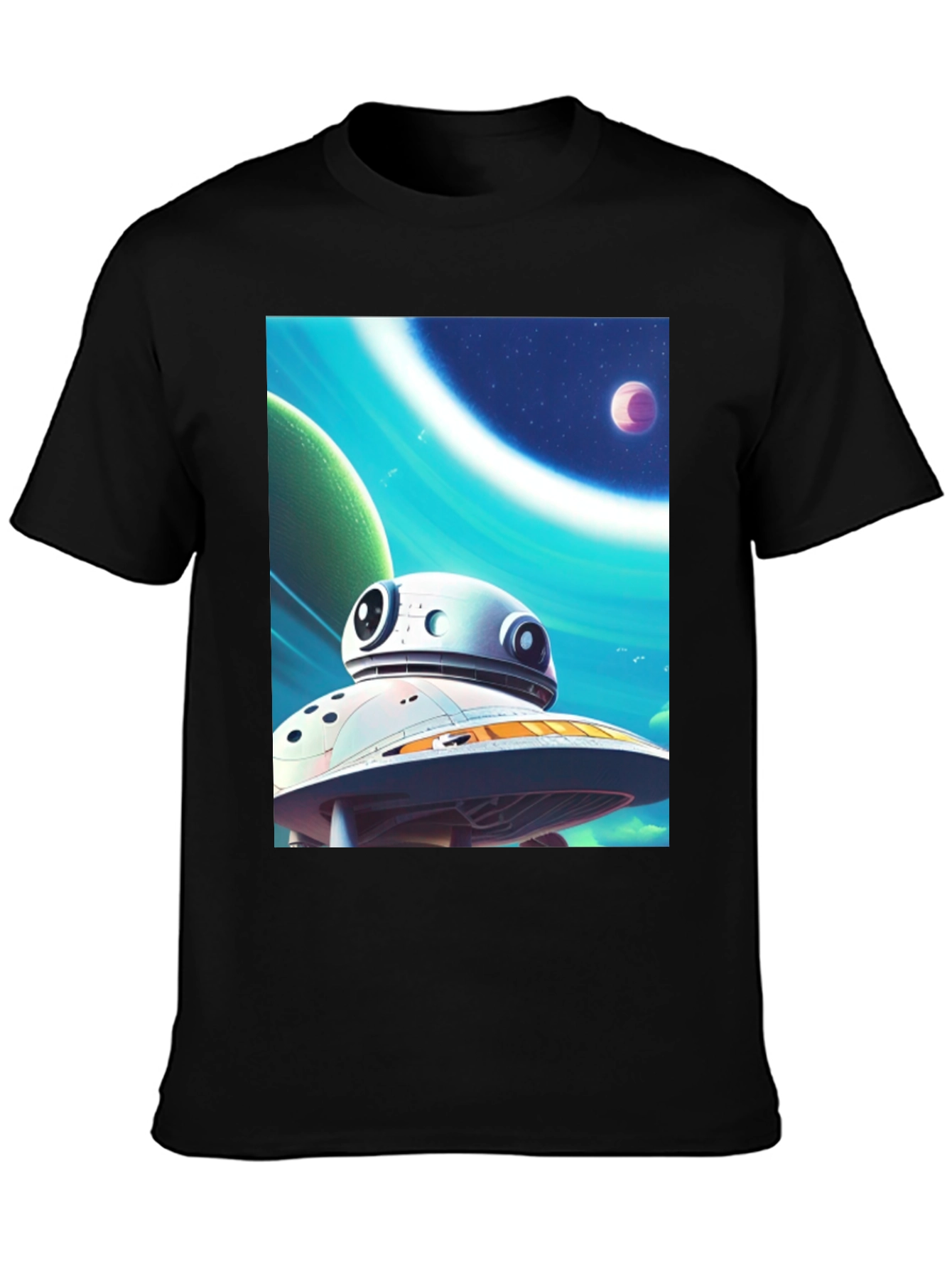 Sci-Fi Space Station Graphic Tee