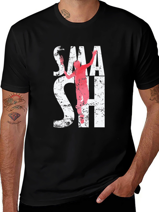 Smash Graphic Tee | Badminton Player T-Shirt