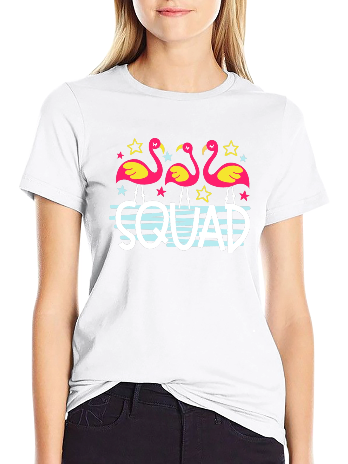 Flamingo Squad Black T-Shirt