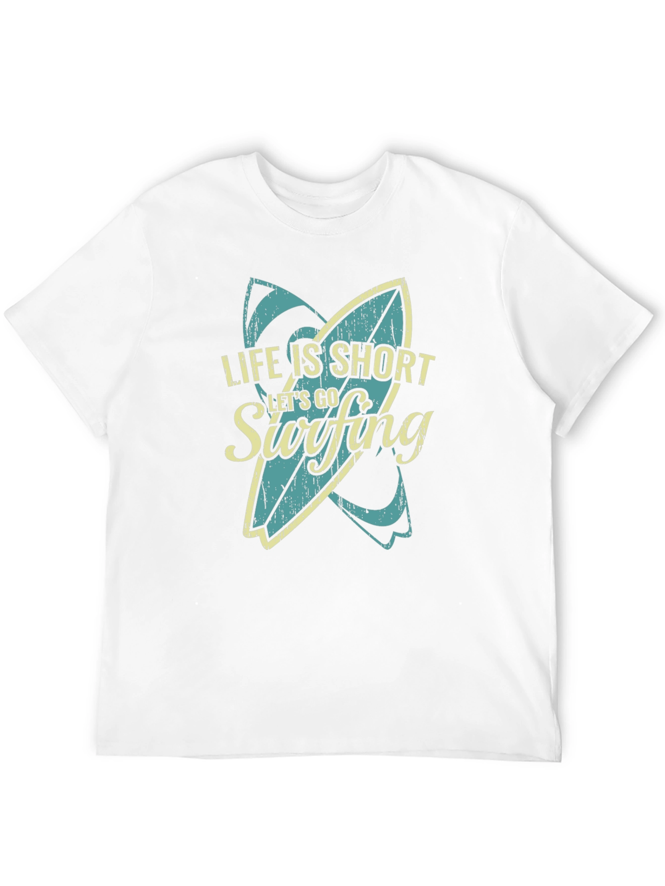 Life is Short Lets Go Surfing Graphic T-Shirt