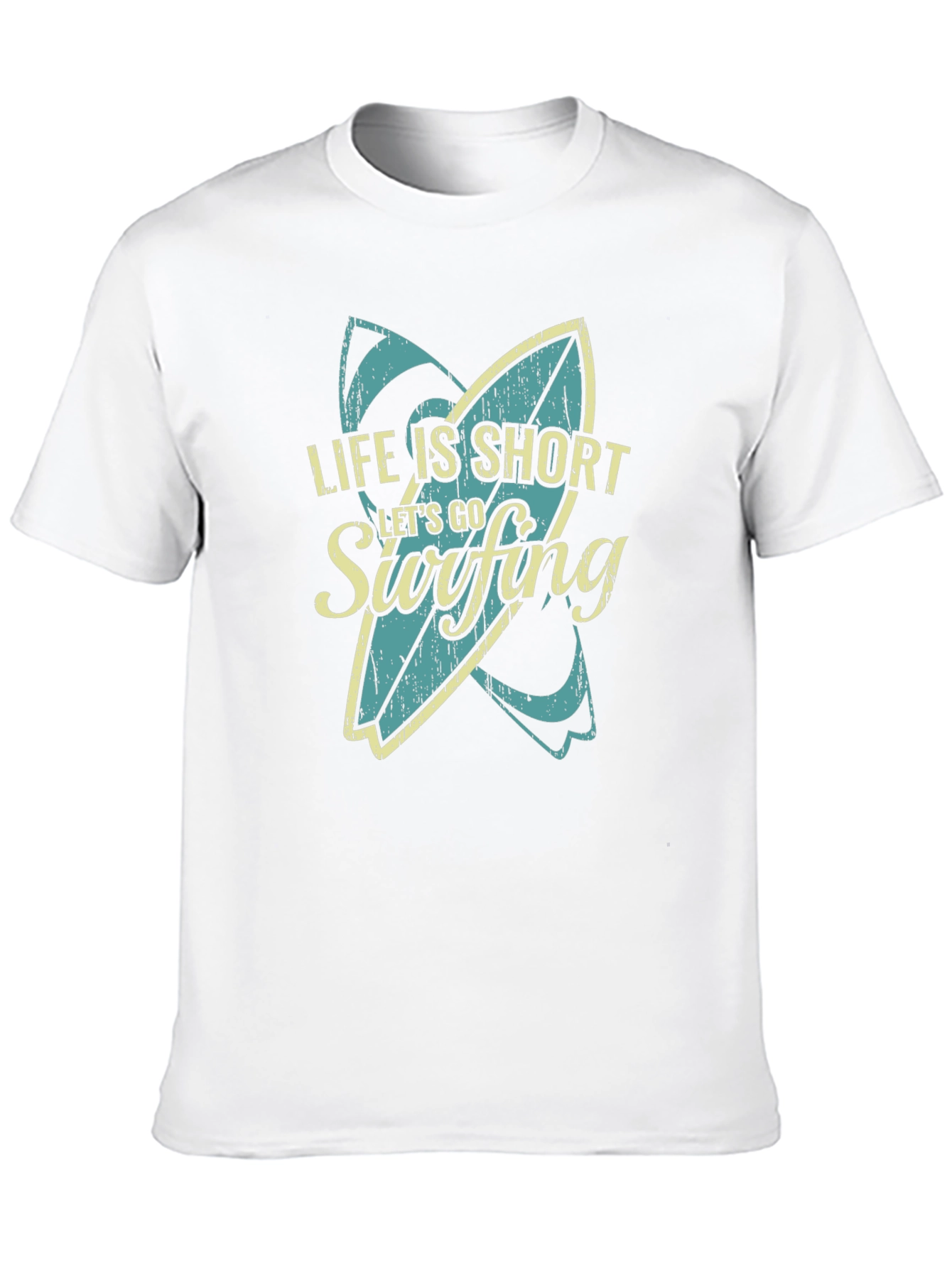 Life is Short Lets Go Surfing Graphic T-Shirt