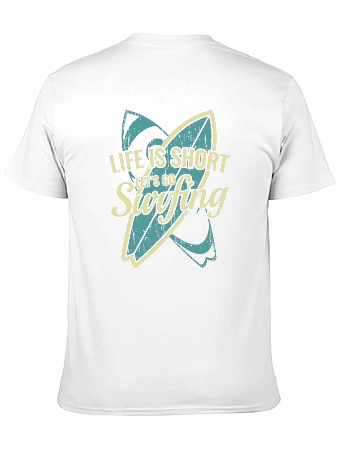 Life is Short Lets Go Surfing Graphic T-Shirt