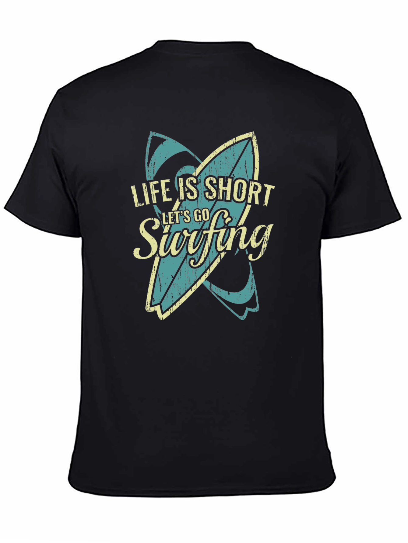 Life is Short Lets Go Surfing Graphic T-Shirt