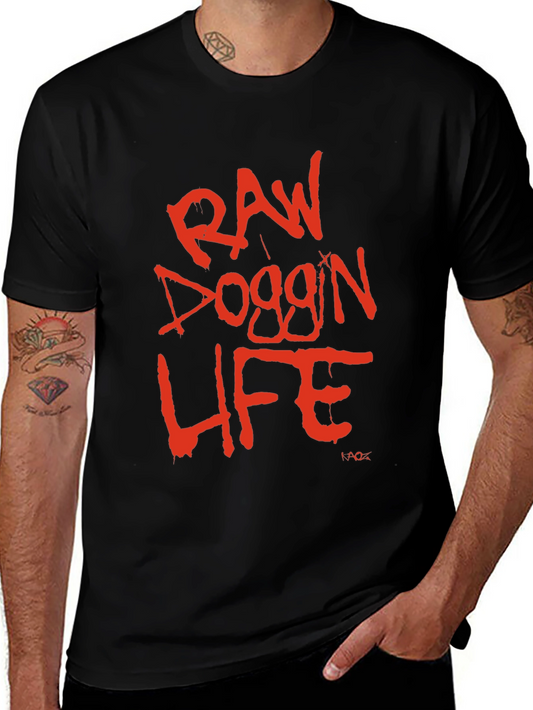 Raw Doggin Life Graphic Tee - Black