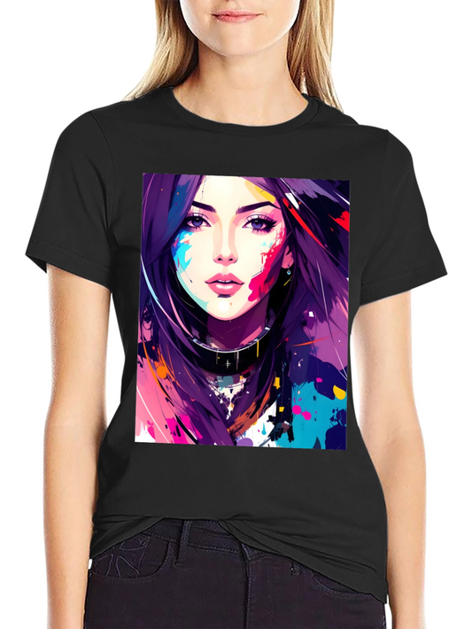 Abstract Art Girl Graphic T-Shirt