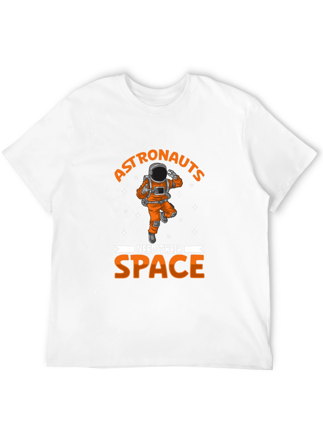 Astronauts Need Space T-Shirt - Black Crew Neck
