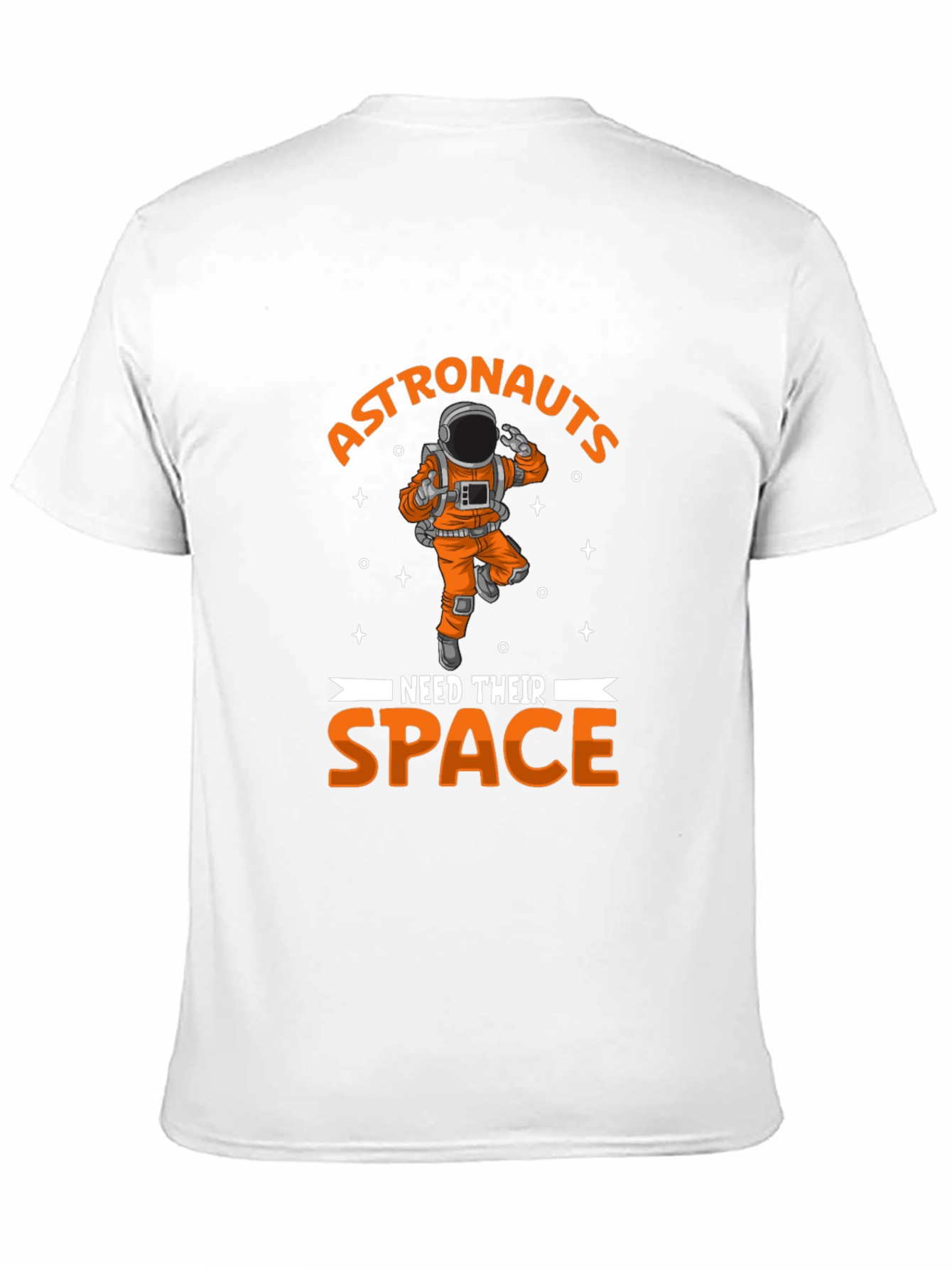 Astronauts Need Space T-Shirt - Black Crew Neck