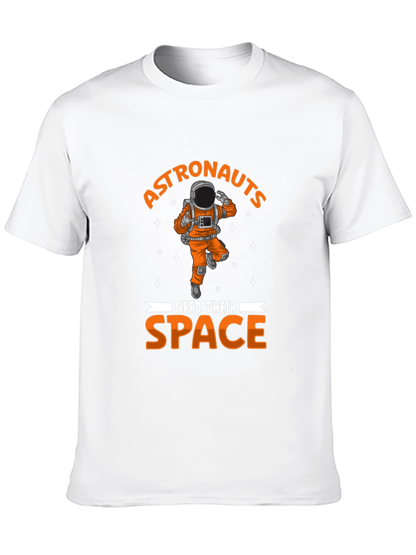Astronauts Need Space T-Shirt - Black Crew Neck