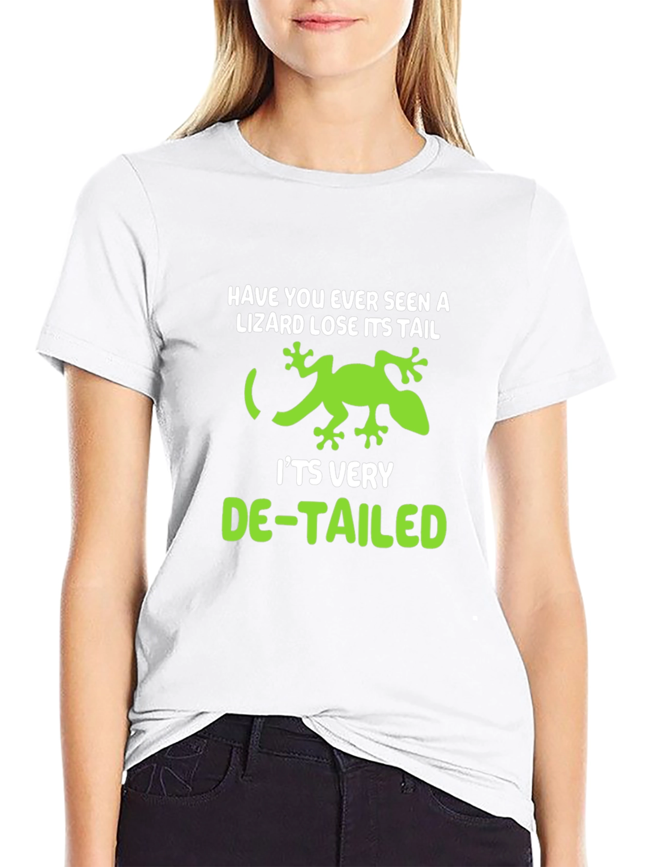 Lizard Pun Graphic Tee - De-Tailed Humor T-Shirt