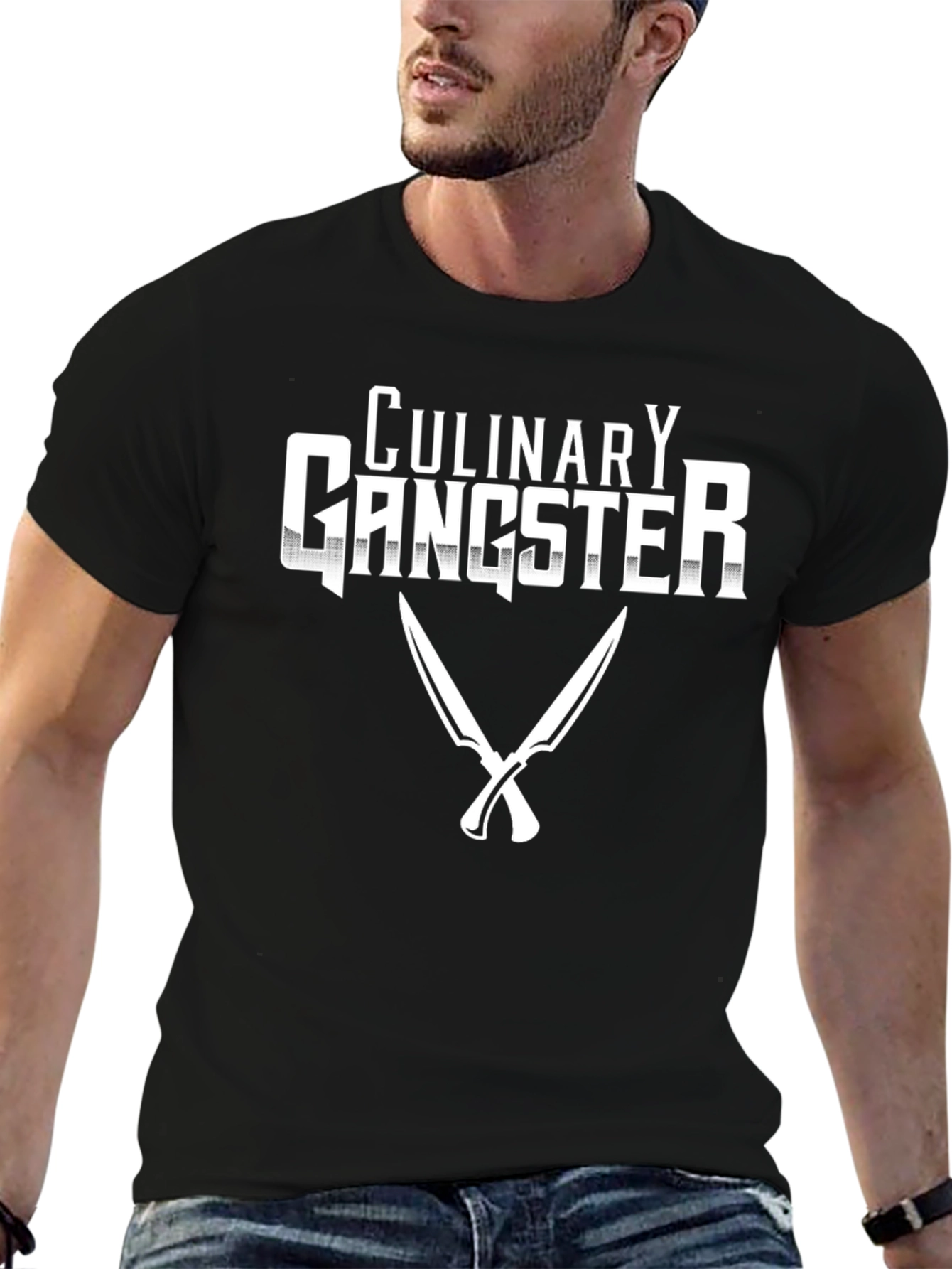 Culinary Gangster Black Graphic T-Shirt