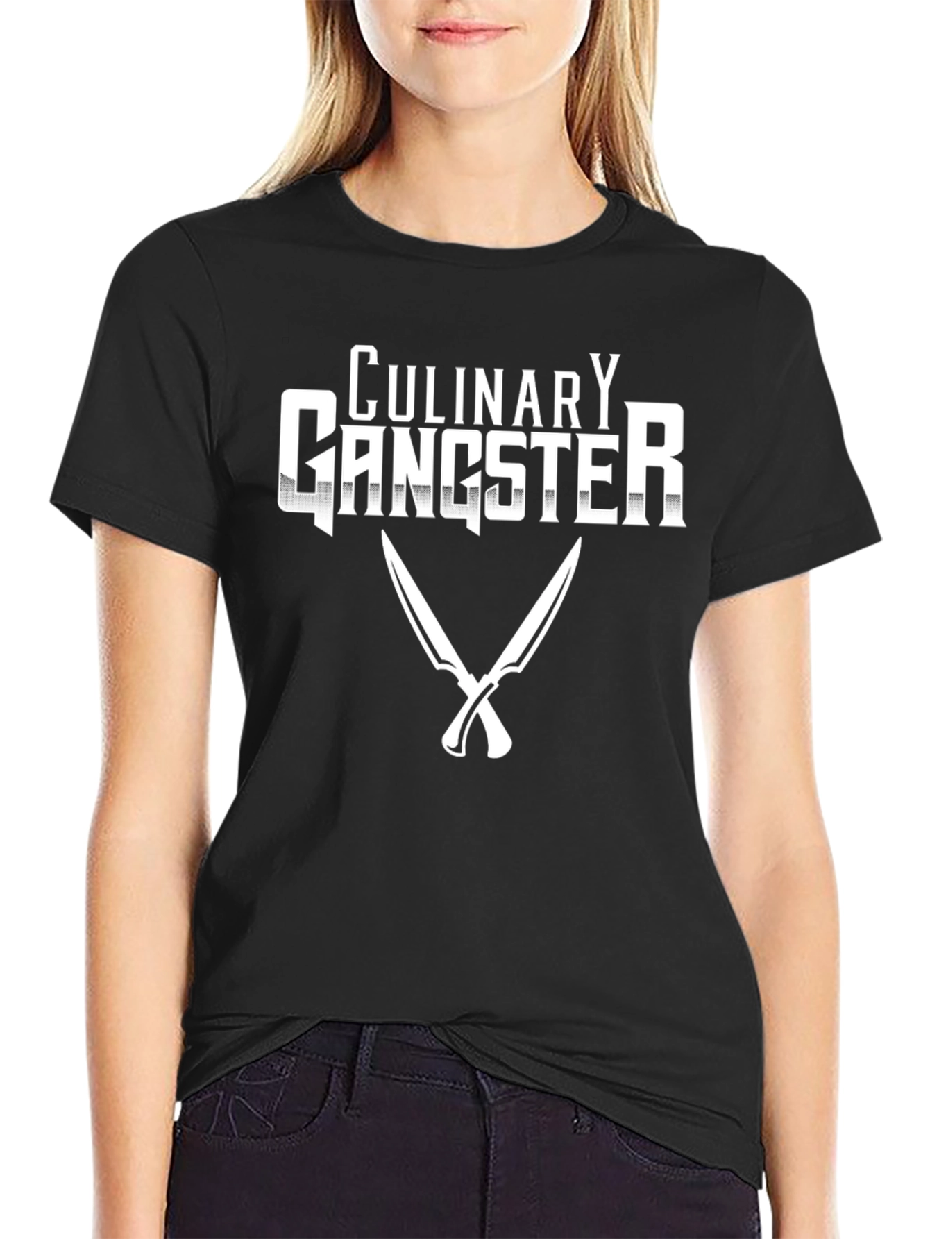 Culinary Gangster Black Graphic T-Shirt