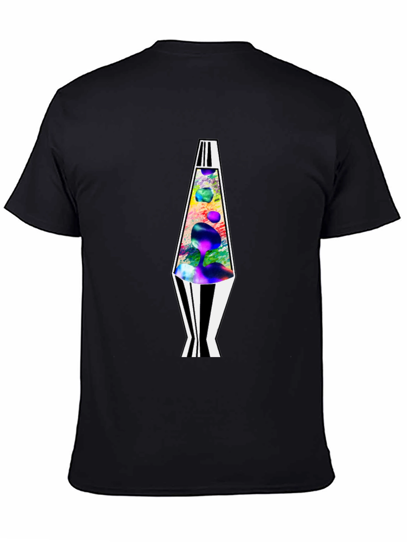 Retro Lava Lamp Graphic Tee - Mens Black T-Shirt