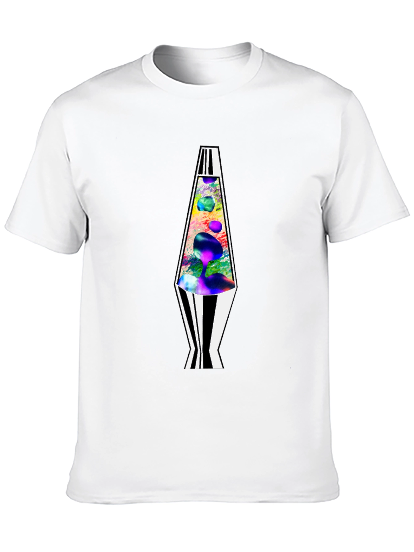 Retro Lava Lamp Graphic Tee - Mens Black T-Shirt