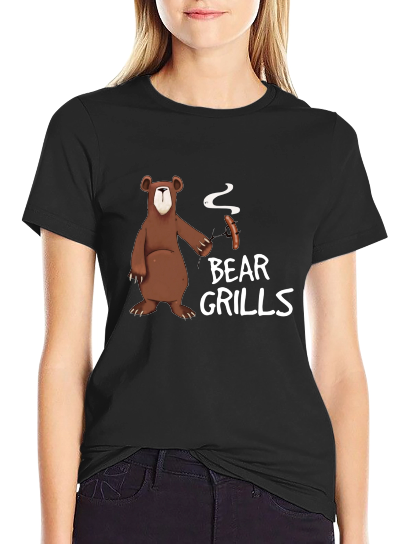 Bear Grills T-Shirt - Humorous BBQ Graphic Tee