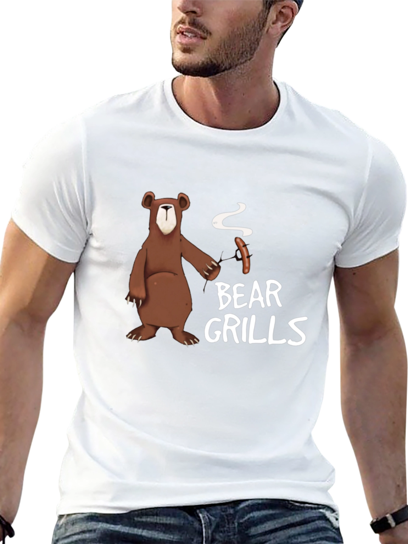 Bear Grills T-Shirt - Humorous BBQ Graphic Tee