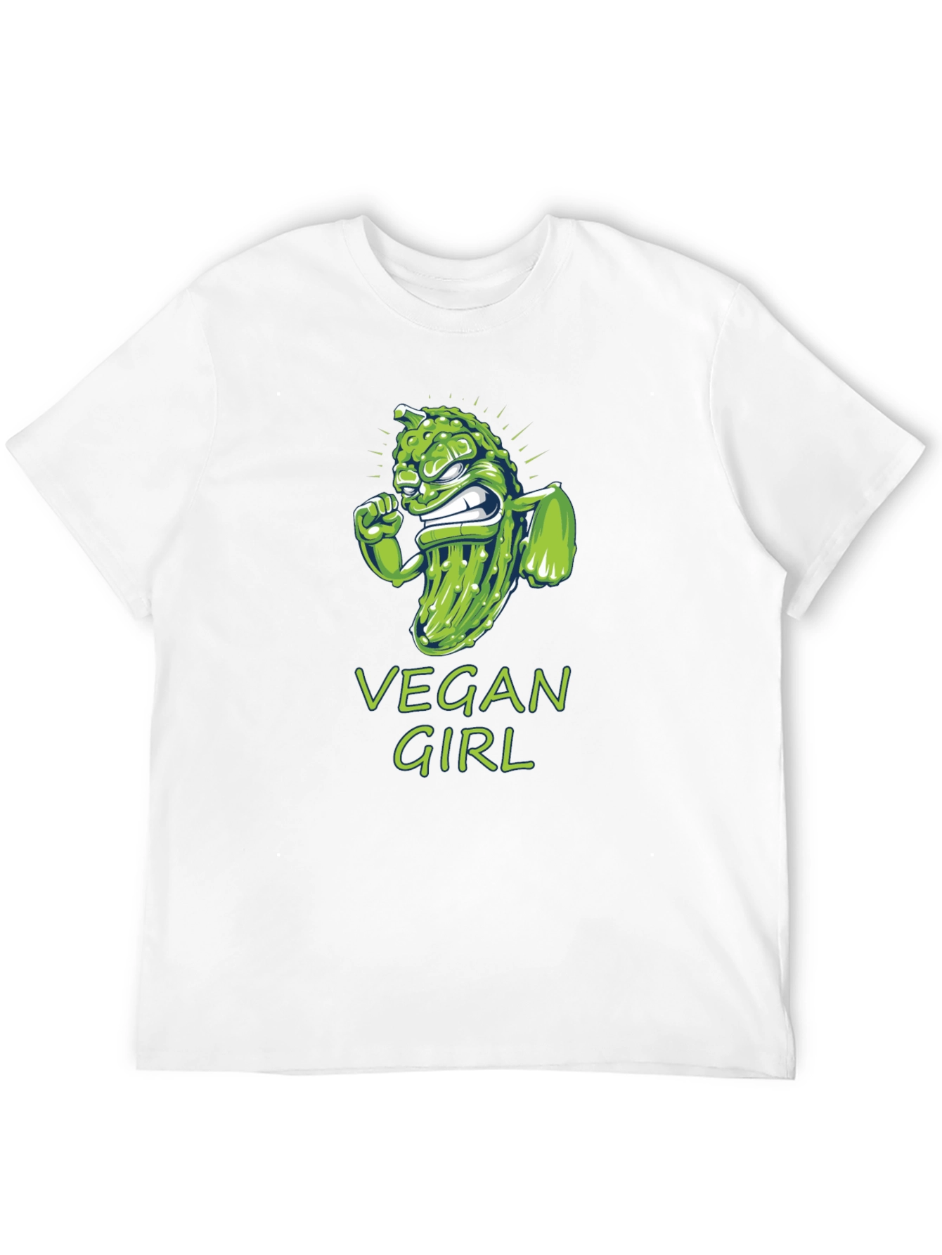 Vegan Girl T-Shirt Funny Pickle Design