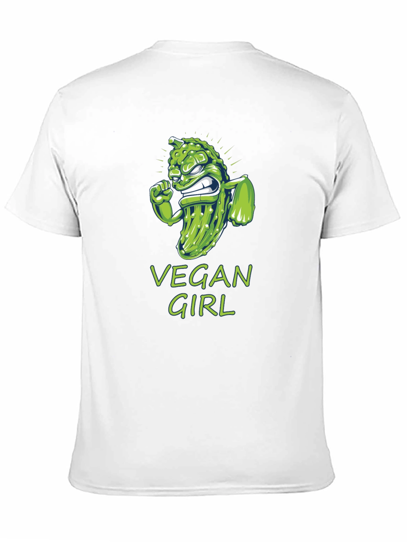 Vegan Girl T-Shirt Funny Pickle Design