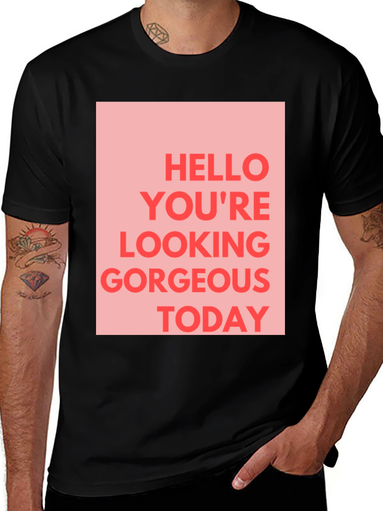 Gorgeous Today Graphic Tee - Stylish Black T-Shirt