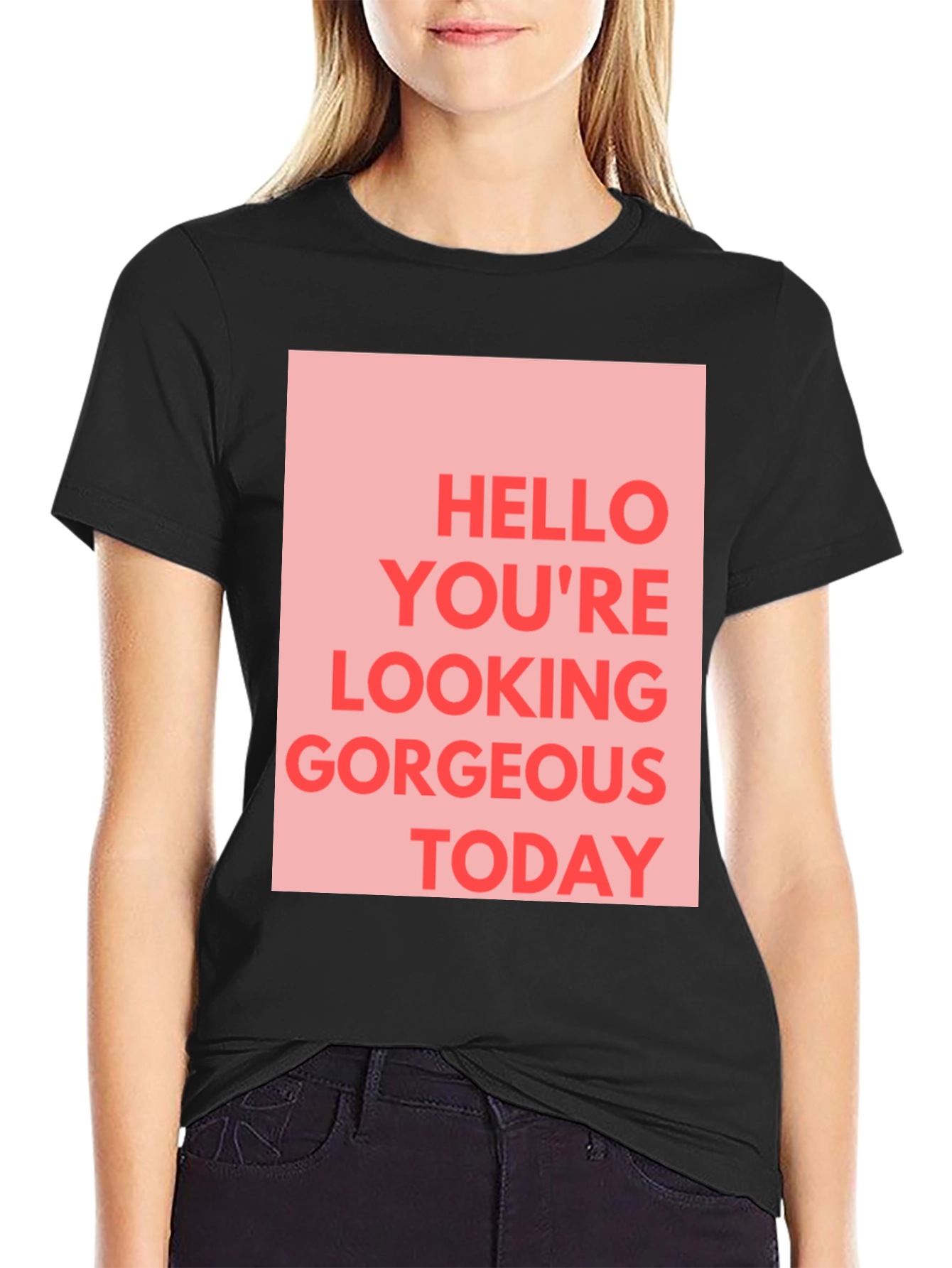 Gorgeous Today Graphic Tee - Stylish Black T-Shirt