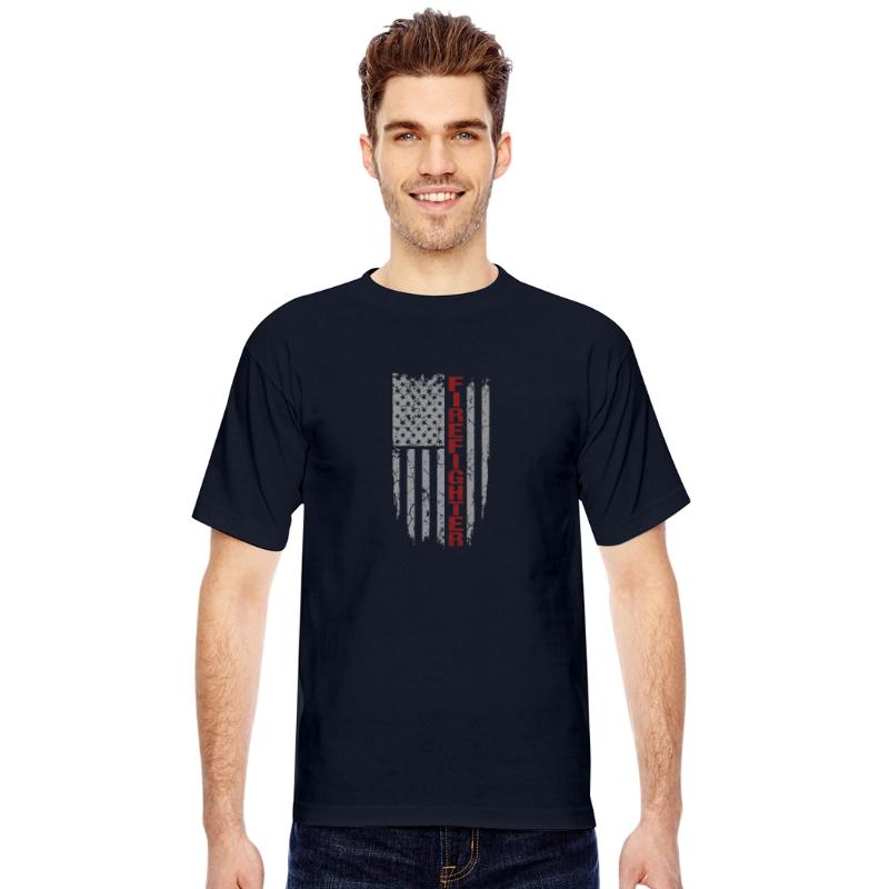 Firefighter - United State flag T-shirt
