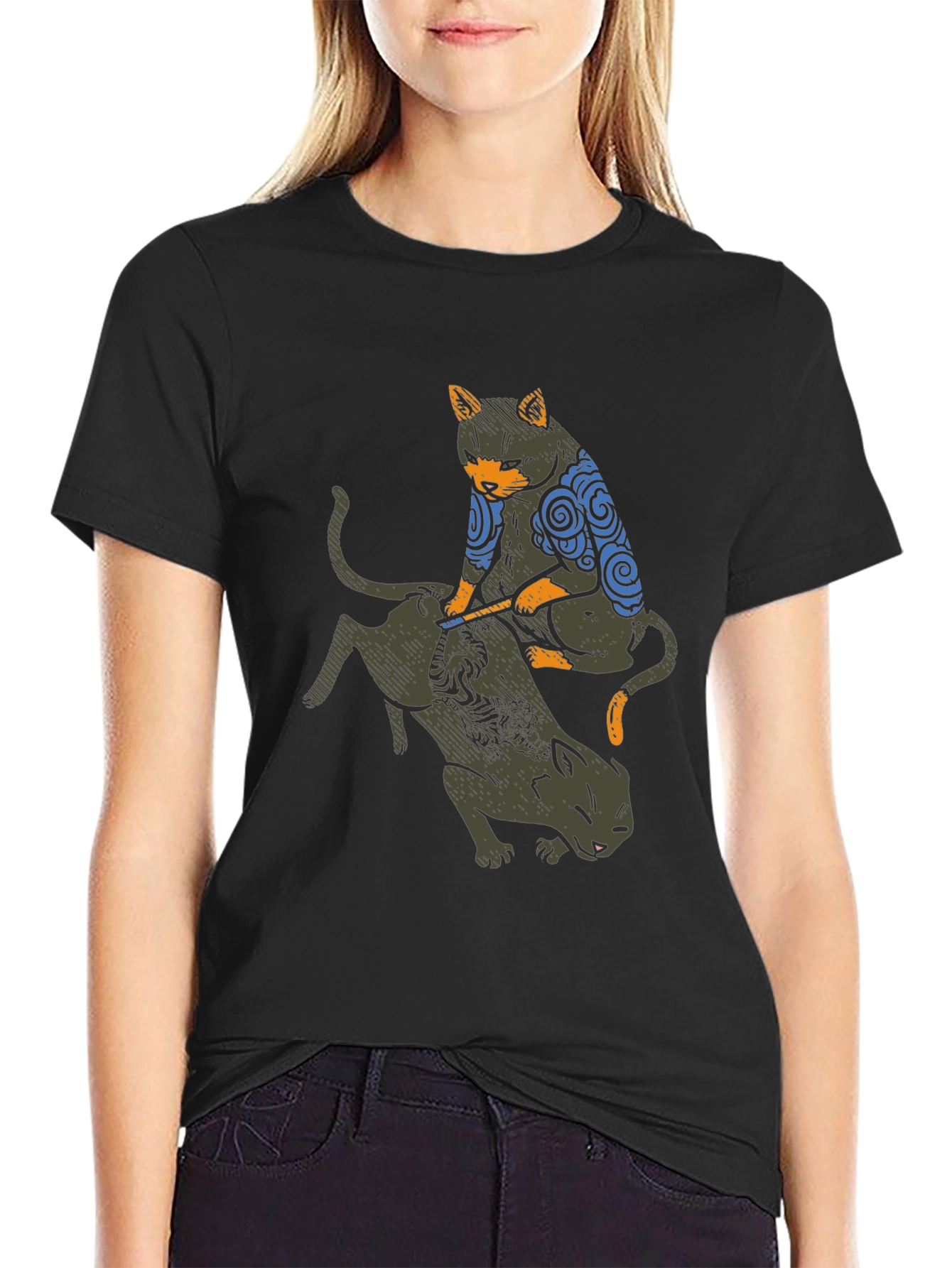 Tattoo Cat Graphic Tee