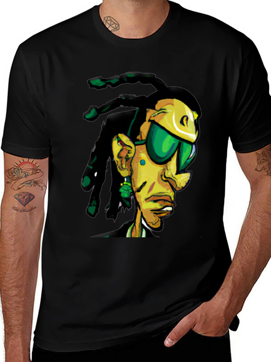 Cartoon Character Black T-Shirt
