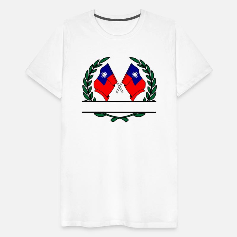 Flags Taiwan laurel wreath banner