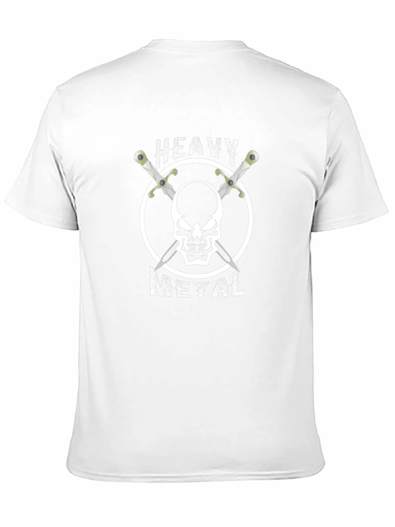 Heavy Metal Skull & Swords Graphic T-Shirt