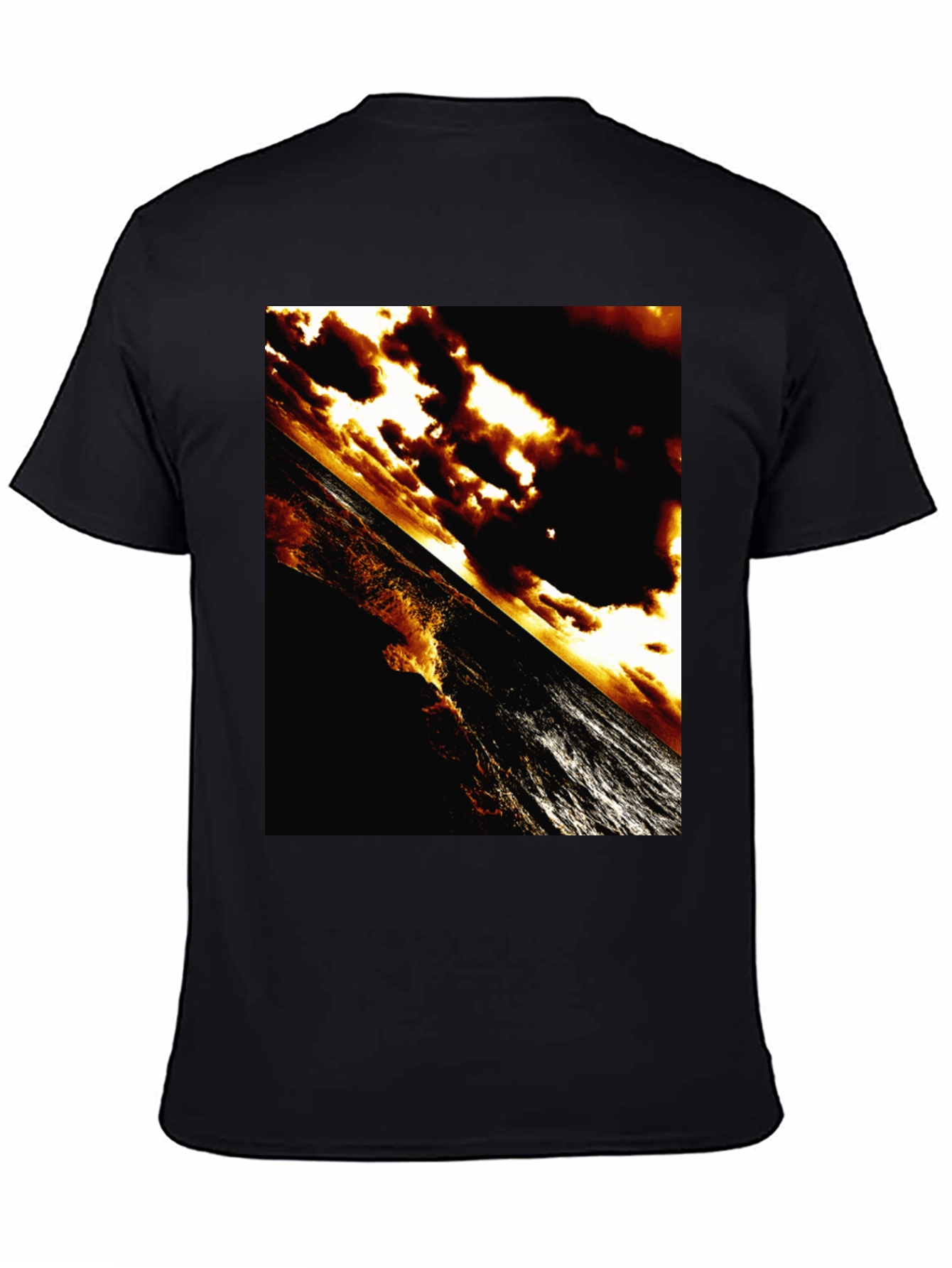 Dramatic Ocean T-Shirt - Abstract Sunset Waves