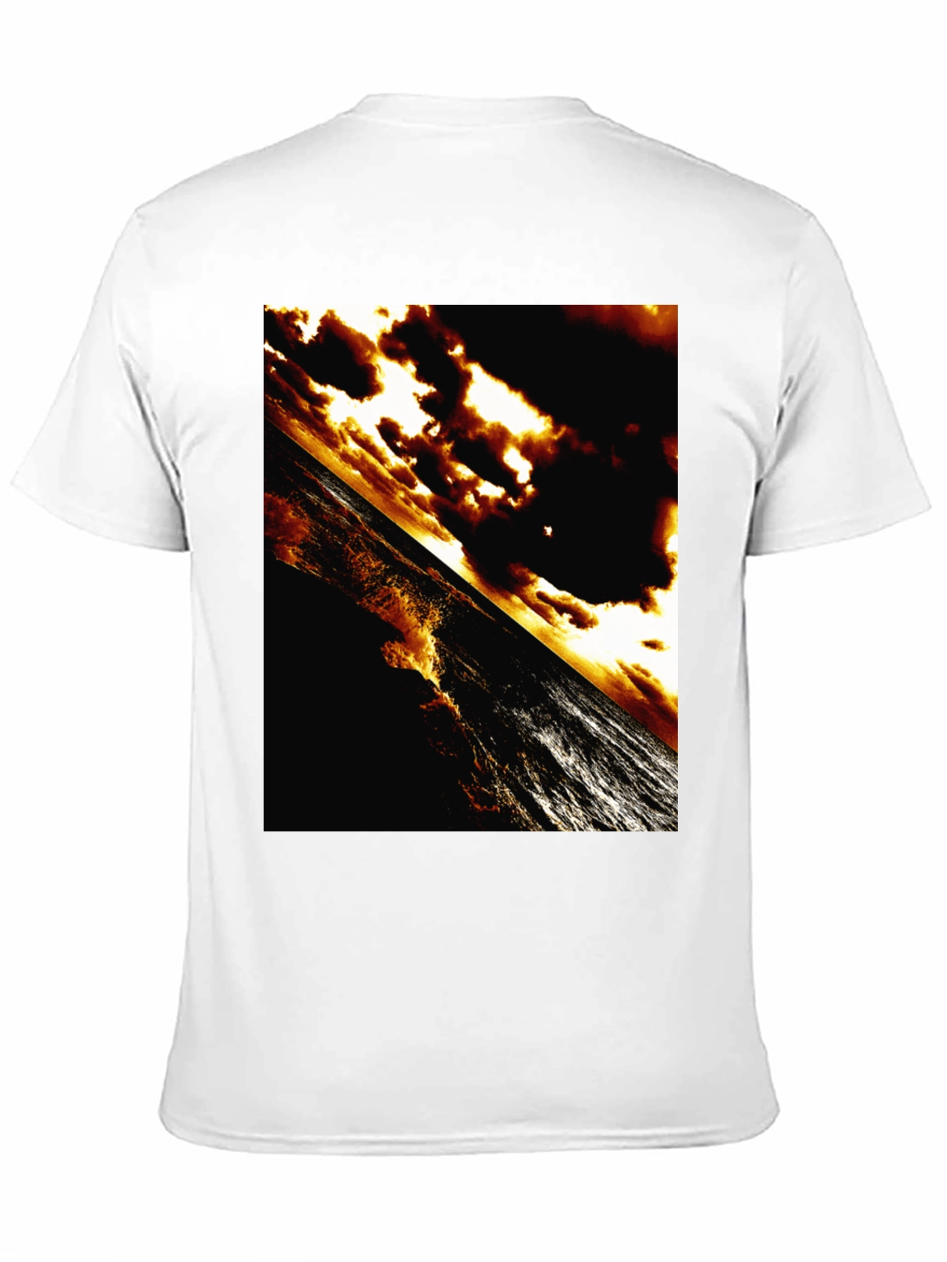 Dramatic Ocean T-Shirt - Abstract Sunset Waves
