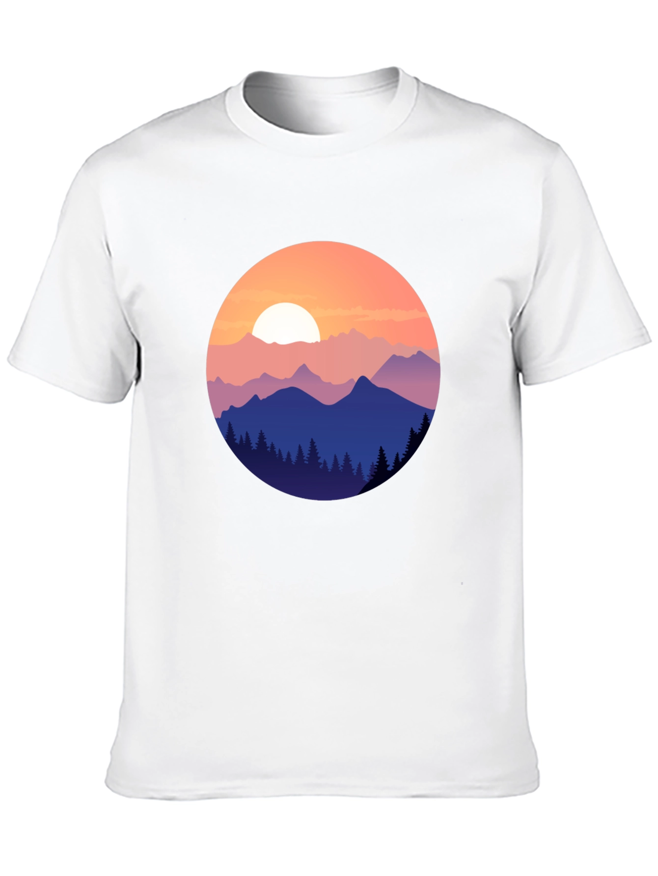 Mountain Sunset Graphic Tee - Nature Inspired Design