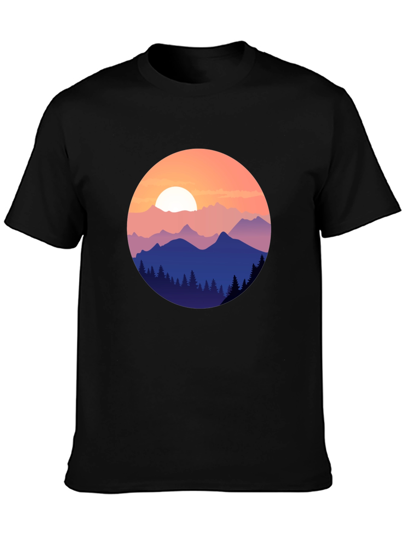 Mountain Sunset Graphic Tee - Nature Inspired Design