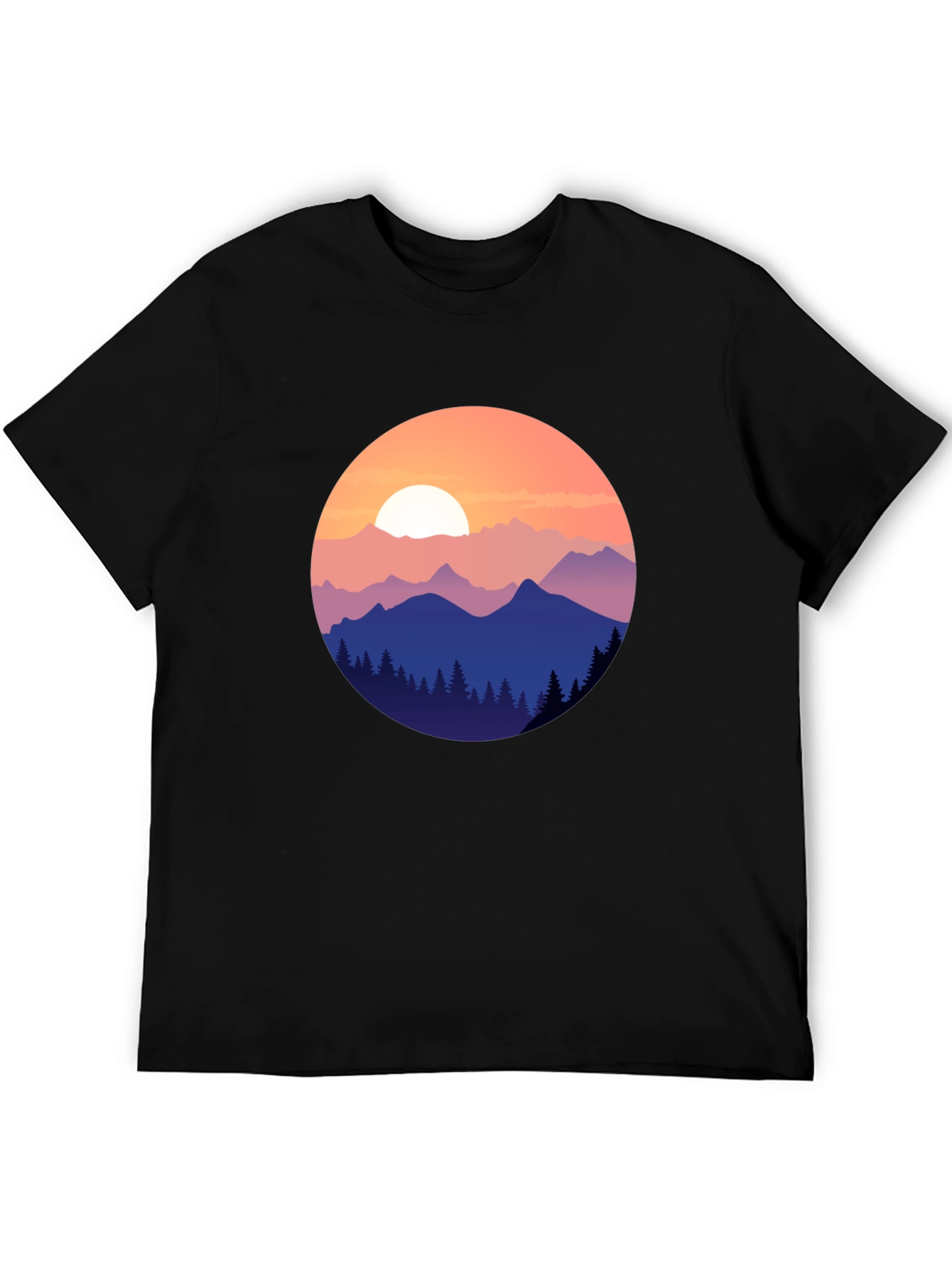 Mountain Sunset Graphic Tee - Nature Inspired Design