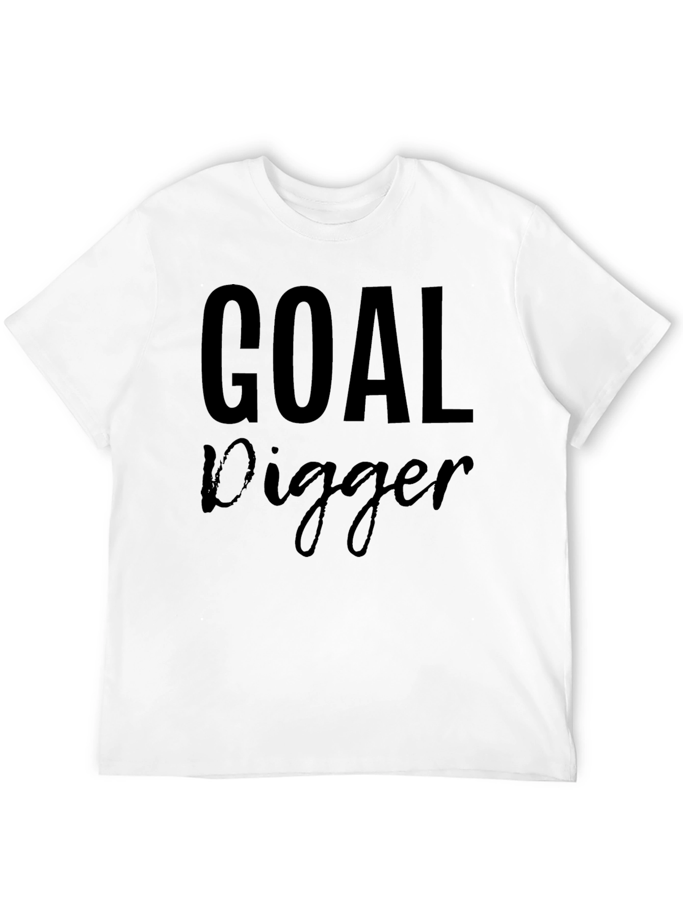 Goal Digger Graphic T-Shirt - Black Cotton Tee