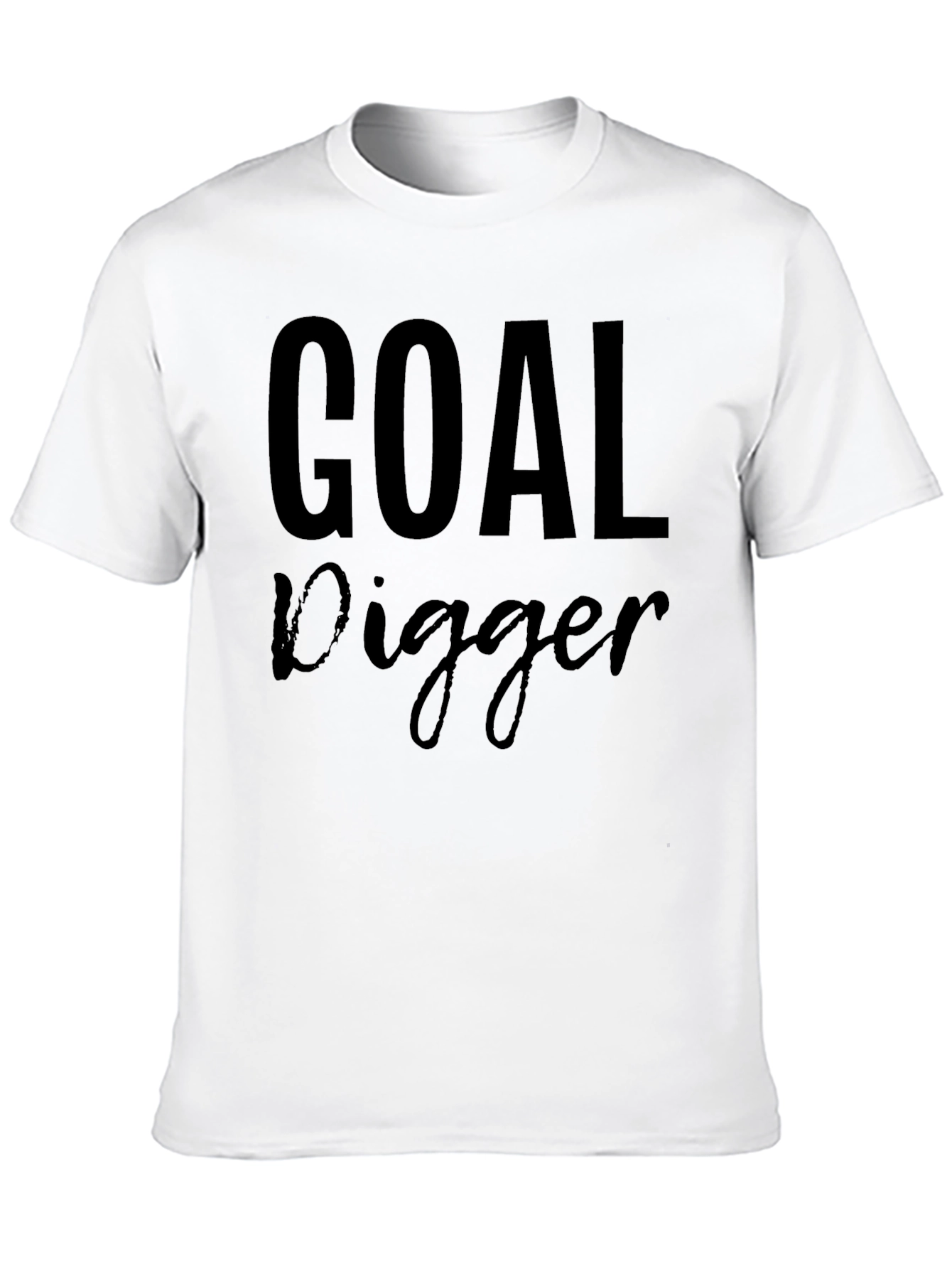 Goal Digger Graphic T-Shirt - Black Cotton Tee