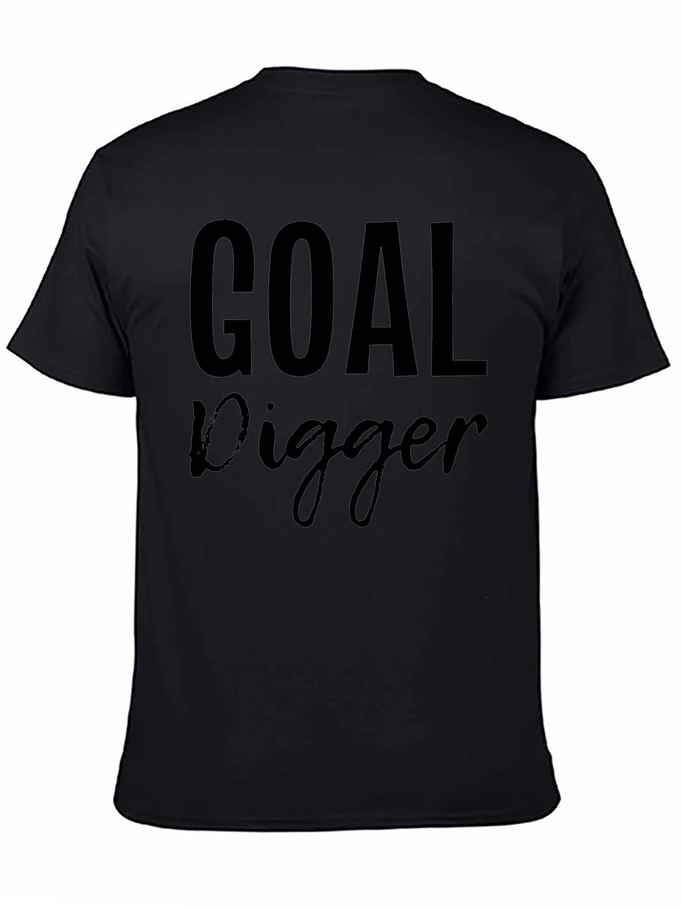 Goal Digger Graphic T-Shirt - Black Cotton Tee