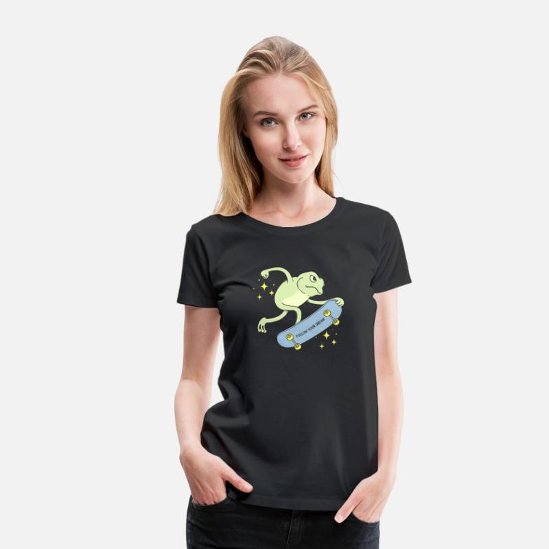 Follow Your Dream Funny Frog on a Skateboard Print