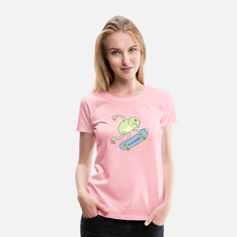 Follow Your Dream Funny Frog on a Skateboard Print