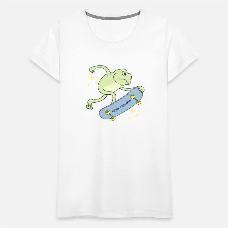 Follow Your Dream Funny Frog on a Skateboard Print