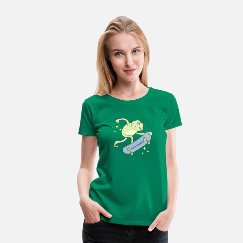 Follow Your Dream Funny Frog on a Skateboard Print